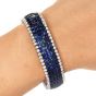 Mystery-Set Sapphire and Diamond 18k Gold Cocktail Bracelet