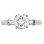 Bvlgari GIA 1.50carat Diamond Platinum Three Stone Engagement Ring -Dover Jewelry