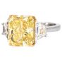 GIA Fancy Intense Yellow 6.80cts Diamond Platinum 18K Engagement Ring|Dover Jewelry|