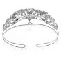 Antique Victorian 21.24ct Rose-cut Diamond 18K White Gold Regal Tiara