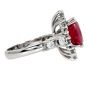 Burmese Antique Cushion Ruby 9.05 carat Diamonds 18K Gold Halo Engagement Ring|Dover Jewelry|