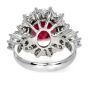 Burmese Antique Cushion Ruby 9.05 carat Diamonds 18K Gold Halo Engagement Ring|Dover Jewelry|