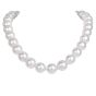 13MM South Sea Pearl Choker Necklace with Diamond Accented Gold Clasp 