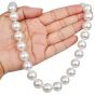 13MM South Sea Pearl Choker Necklace with Diamond Accented Gold Clasp 