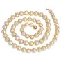 Golden Tahitian South Sea Pearl Necklace 14-12mm, 34 Inches long