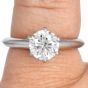 Tiffany & Co. 1.36 carat Round Diamond Platinum Estate Solitaire Ring