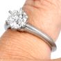Tiffany & Co. 1.36 carat Round Diamond Platinum Estate Solitaire Ring