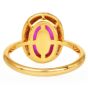  BURMA Ruby 3.65carat Diamond Halo Engagement Gold Ring
