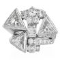 Estate Trillion-Cut  8.49 Carats Diamond Platinum Cocktail Ring
