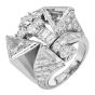 Estate Trillion-Cut  8.49 Carats Diamond Platinum Cocktail Ring