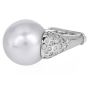 Estate Tahitian Pearl 1.25 Carat Diamond 14K Gold Statement Ring|Dover Jewelry|