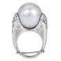 Estate Tahitian Pearl 1.25 Carat Diamond 14K Gold Statement Ring|Dover Jewelry|