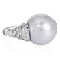 Estate Tahitian Pearl 1.25 Carat Diamond 14K Gold Statement Ring|Dover Jewelry|
