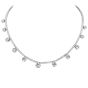 Modern 11.00carats Diamond Drop 18K White Gold Choker Tennis Necklace|Dover Jewelry|