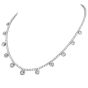 Modern 11.00carats Diamond Drop 18K White Gold Choker Tennis Necklace|Dover Jewelry|