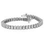 Estate Classic Round Diamond 7.00 Carats 14K White Gold Tennis Bracelet  |Dover Jewelry|