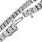 Estate Classic Round Diamond 6.60 Carats 14K White Gold Tennis Bracelet |Dover Jewelry|