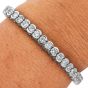 Estate Classic Round Diamond 7.00 Carats 14K White Gold Tennis Bracelet  |Dover Jewelry|