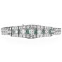 Art Deco Diamond 5.75 carats Emerald Platinum Two Line Bracelet