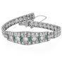 Art Deco Diamond 5.75 carats Emerald Platinum Two Line Bracelet