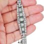 Art Deco Diamond 5.75 carats Emerald Platinum Two Line Bracelet