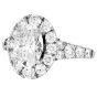 GIA Oval Cut Diamond 4.10ctw Halo Engagement Ring 