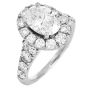 GIA Oval Cut Diamond 4.10ctw Halo Engagement Ring 