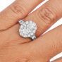 GIA Oval Cut Diamond 4.10ctw Halo Engagement Ring 
