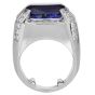 Estate Men's Tanzanite 31.00ct Diamond 18K Gold Large Cocktail Ring|Dover Jewelry|