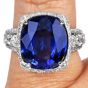 GIA 8.55 carat Sri Lanka Sapphire Diamond 18K Gold Engagement Ring|Dover Jewelry|