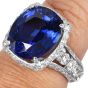 GIA 8.55 carat Sri Lanka Sapphire Diamond 18K Gold Engagement Ring|Dover Jewelry|