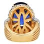 Estate Tanzanite 23.30 carats Diamond 14K Gold Grooved Cocktail Ring |Dover Jewelry |