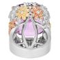 Estate Natural Pink Kunzite 41.43 carats Diamond 14K Gold Floral Cocktail Ring|Dover Jewelry|