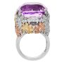 Estate Natural Pink Kunzite 41.43 carats Diamond 14K Gold Floral Cocktail Ring|Dover Jewelry|
