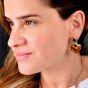 Estate Citrine Multi Gem Heart 18K Gold Statement Drop Earrings|Dover Jewelry|