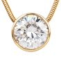 4.12 carat Natural Diamond 14K Gold Solitare Necklace