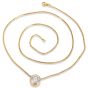 4.12 carat Natural Diamond 14K Gold Solitare Necklace
