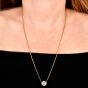 4.12 carat Natural Diamond 14K Gold Solitare Necklace