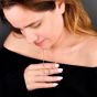4.12 carat Natural Diamond 14K Gold Solitare Necklace