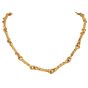 Jean Mahie 22K Yellow Gold Twisted  Link Necklace