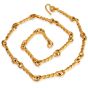 Jean Mahie 22K Yellow Gold Twisted  Link Necklace