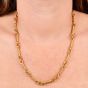 Jean Mahie 22K Yellow Gold Twisted  Link Necklace
