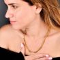 Jean Mahie 22K Yellow Gold Twisted  Link Necklace