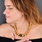 Jean Mahie 22K Yellow Gold Bead Choker Necklace