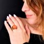 Cartier Circa 1970 Vintage 18K Gold Red Coral Cocktail Ring