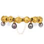 Jean Mahie 22K Yellow Gold Cultured Baroque Gray Pearl Bracelet