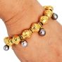 Jean Mahie 22K Yellow Gold Cultured Baroque Gray Pearl Bracelet