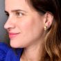 11mm Golden Southsea Pearl 18K White Gold Statement Earrings |Dover Jewelry|