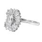 GIA Certified Emerald Cut Diamond Platinum Cocktail Ring|Dover Jewelry|