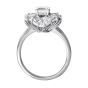 GIA Certified Emerald Cut Diamond Platinum Cocktail Ring|Dover Jewelry|